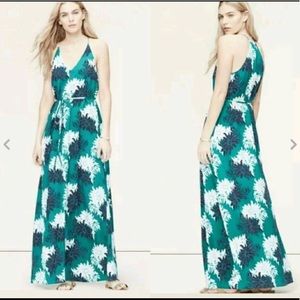 LOFT Floral Tie-Waist Maxi Dress